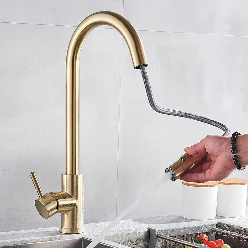 AeroFlow 360° Swivel Kitchen Faucet with Hot and Cold OpalDwell