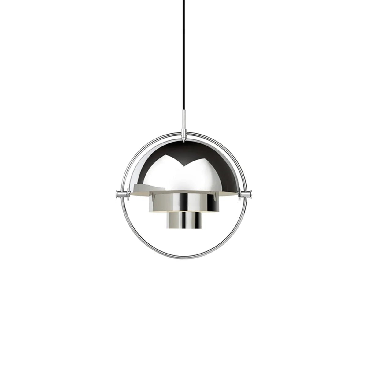 NordicTier Black Pendant Light With Layered Metal Shades - OpalDwell