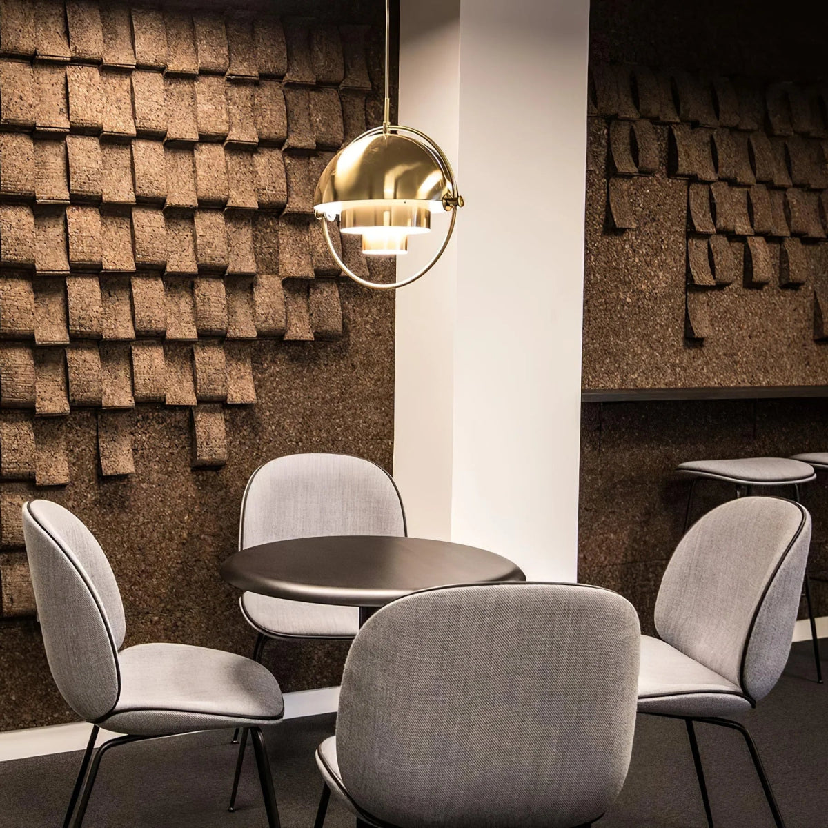 NordicTier Black Pendant Light With Layered Metal Shades - OpalDwell