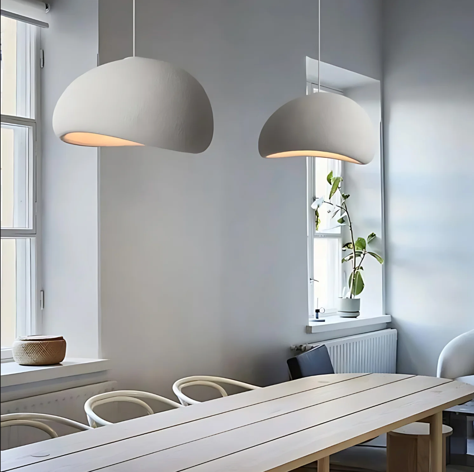NimbleGlow Wabi Sabi LED Adjustable Pendant Light Fixture OpalDwell