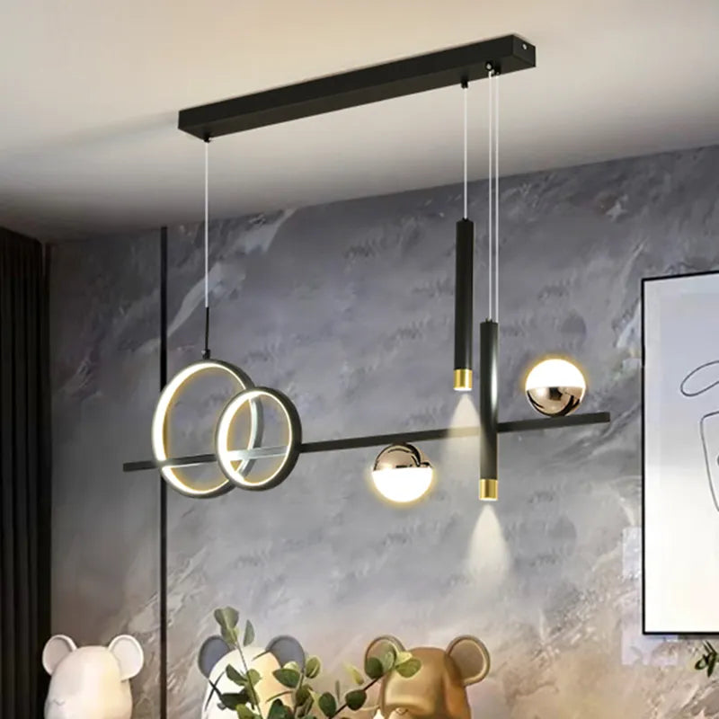 NovaLume Minimalist LED Pendant Lights with Remote Control - OpalDwell