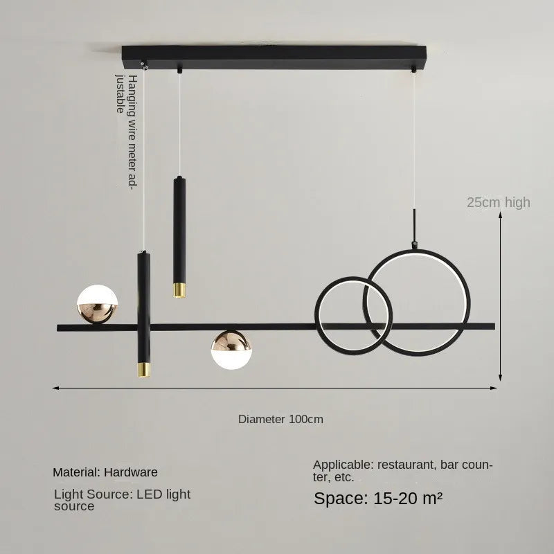 NovaLume Minimalist LED Pendant Lights with Remote Control - OpalDwell