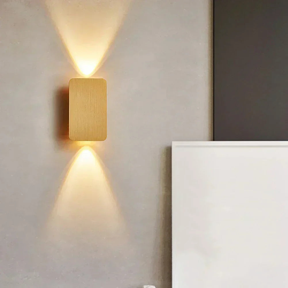 NovaLine Dual Head LED Sconce Up Down Wall Light in Black - OpalDwell