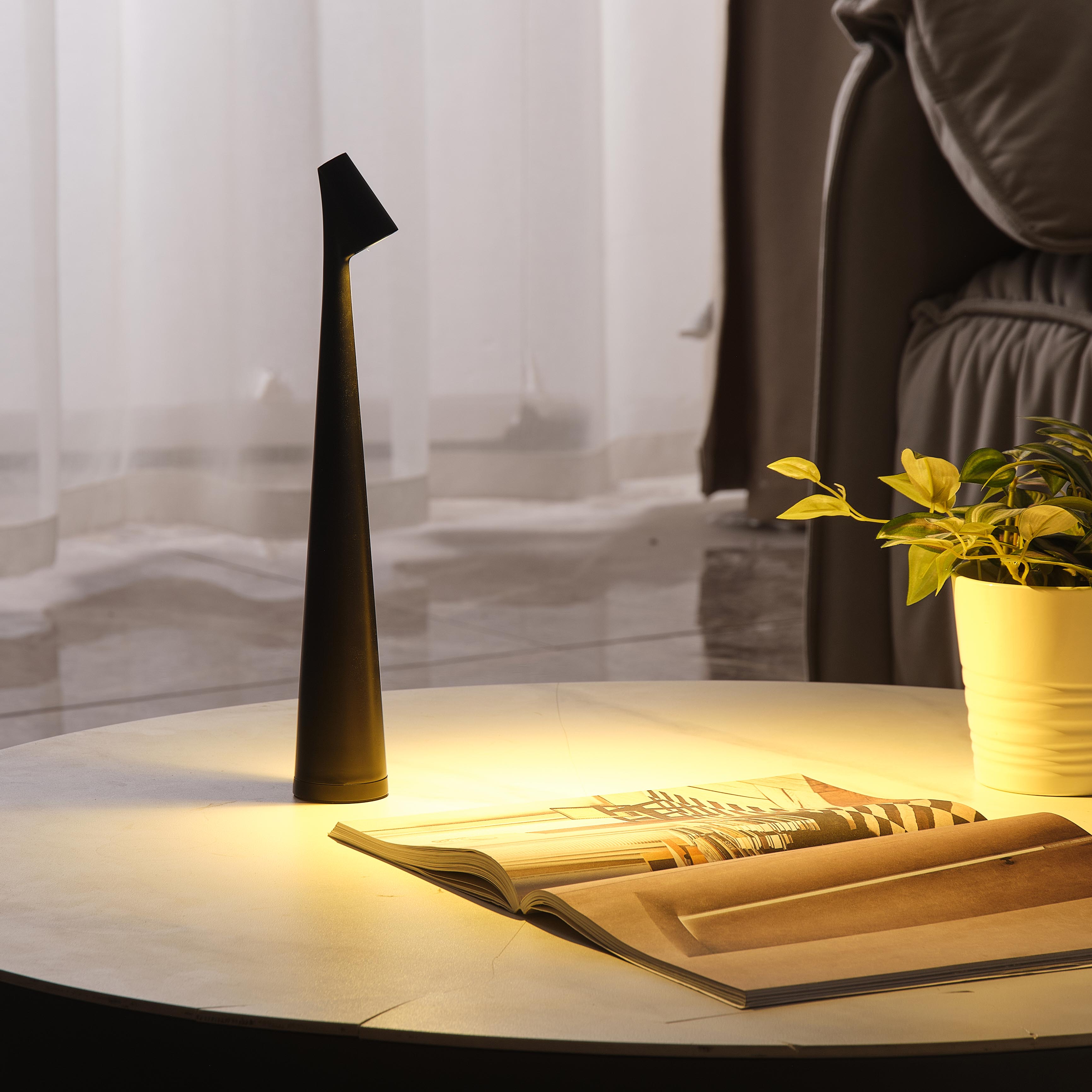 LumaNord Wireless LED Table Lamp for Reading and Dining - OpalDwell