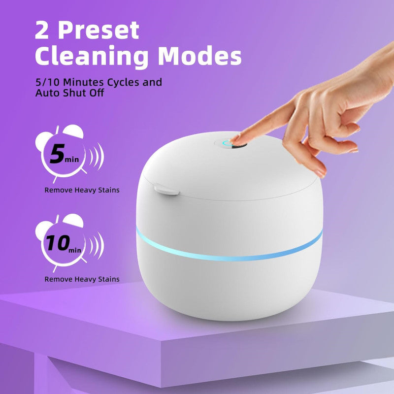 LumaNova UV Ultrasonic Cleaner With Sanitizing Lights For Dentures And Valuables - OpalDwell