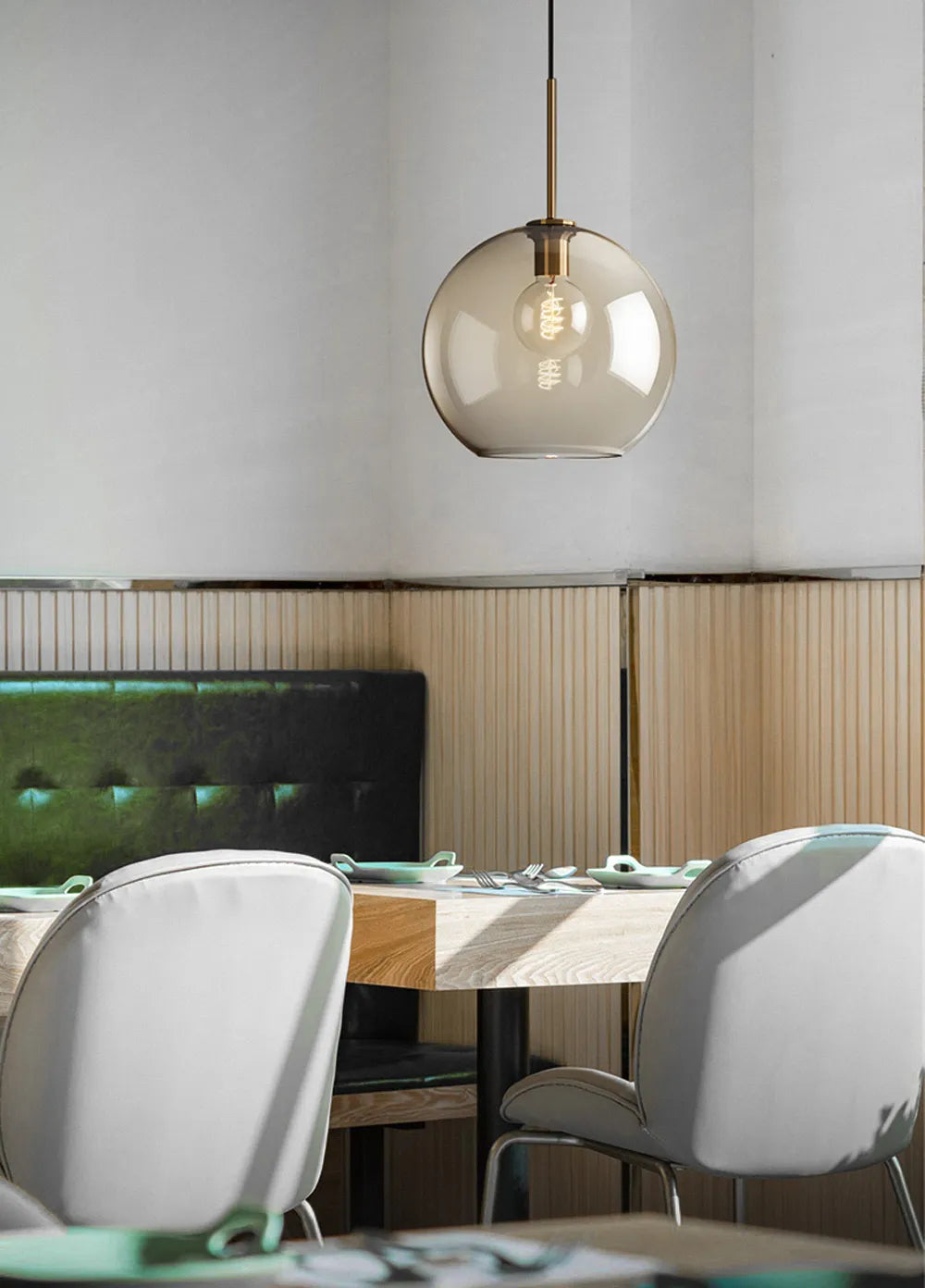 Arctix Glass Pendant Light in Industrial LED Luxury - OpalDwell