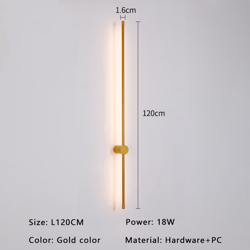 Aurelo Minimal Wall Light In Gold And Black LED For Modern Interiors OpalDwell