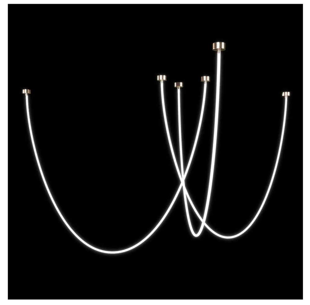 Lyra Dome LED Postmodern Gold Chrome Elegant Ceiling Light - OpalDwell