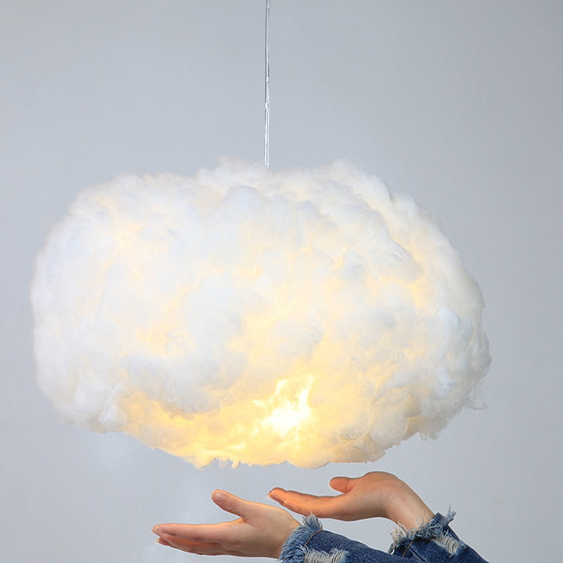 LumaCloud Diffused Cotton Ceiling Pendant Light Glow OpalDwell