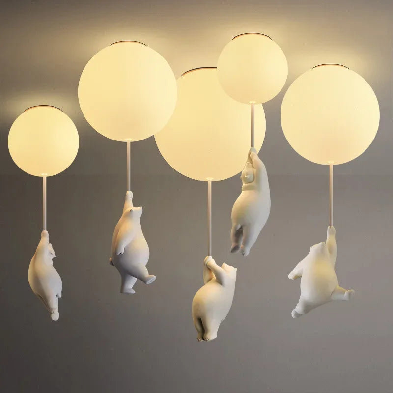 Lunara | Balloon Bear Chandelier - OpalDwell