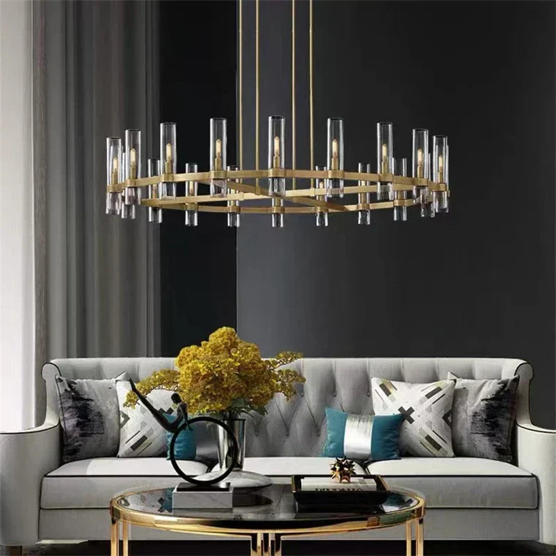 Maribel Farmhouse Glass Chandelier - OpalDwell