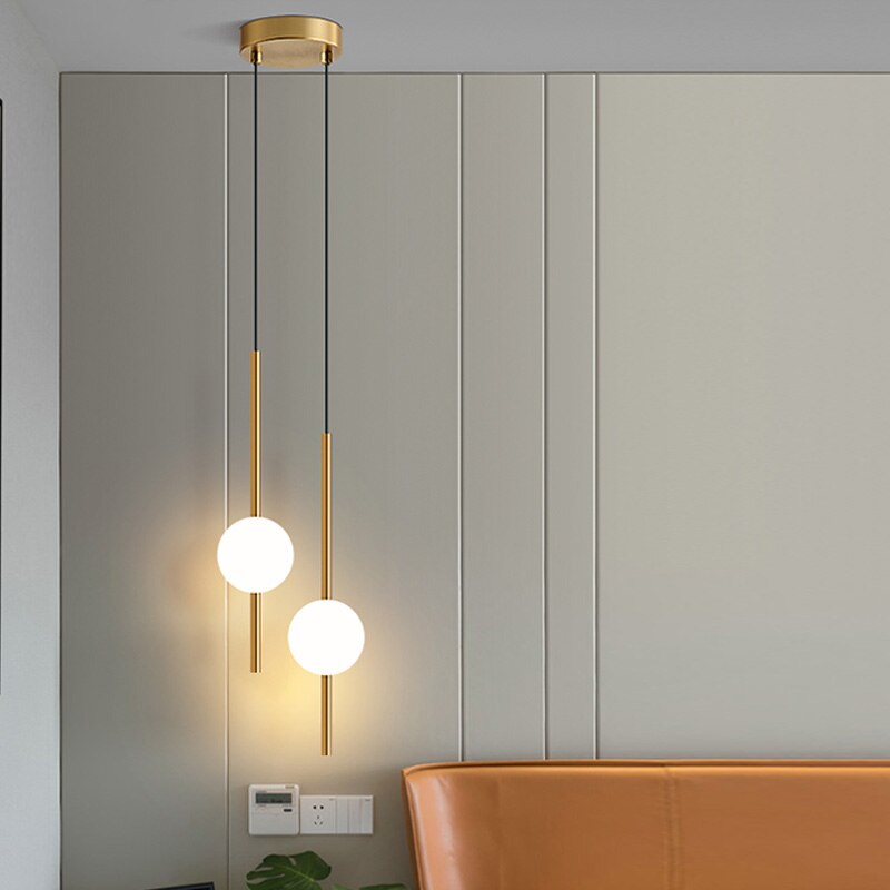 OrionGlow Glass Orb Pendant Lights For Modern Dining Rooms And Bedrooms - OpalDwell
