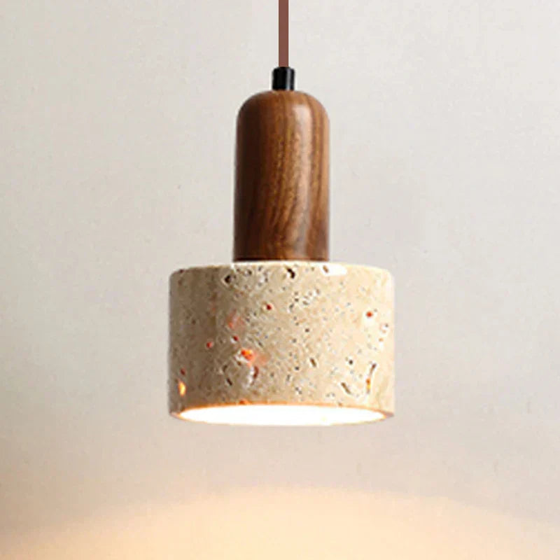 Aurora Travertine Ceiling Pendant Light In Yellow Marble OpalDwell