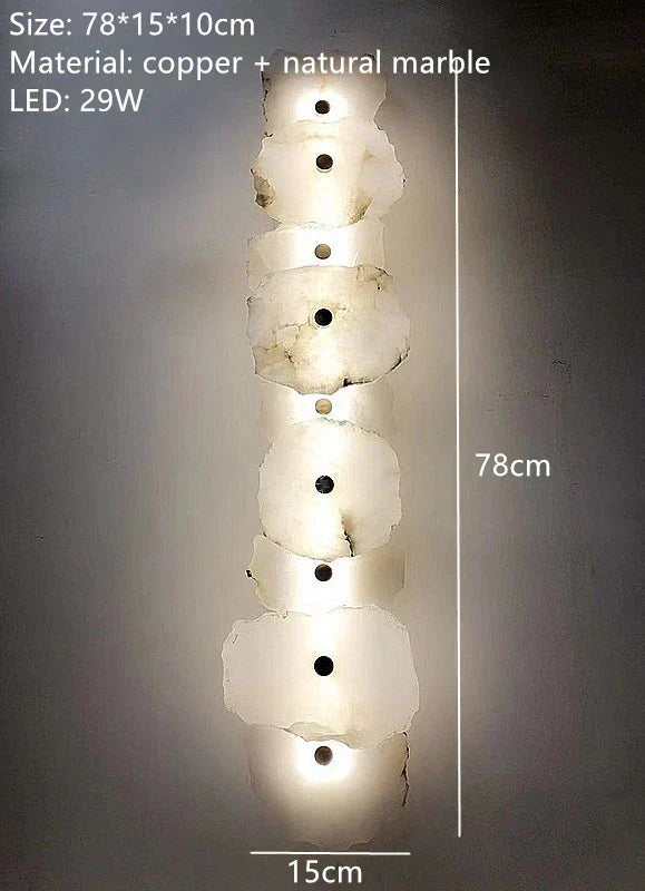 Aurora Marble LED Wall Sconce With Copper Accents Elegant - OpalDwell