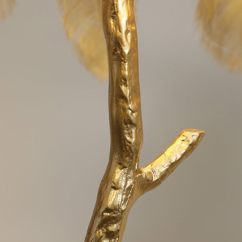 AstraLoom Ostrich Feather LED Floor Lamp with Adjustable Height and Soft Glow OpalDwell