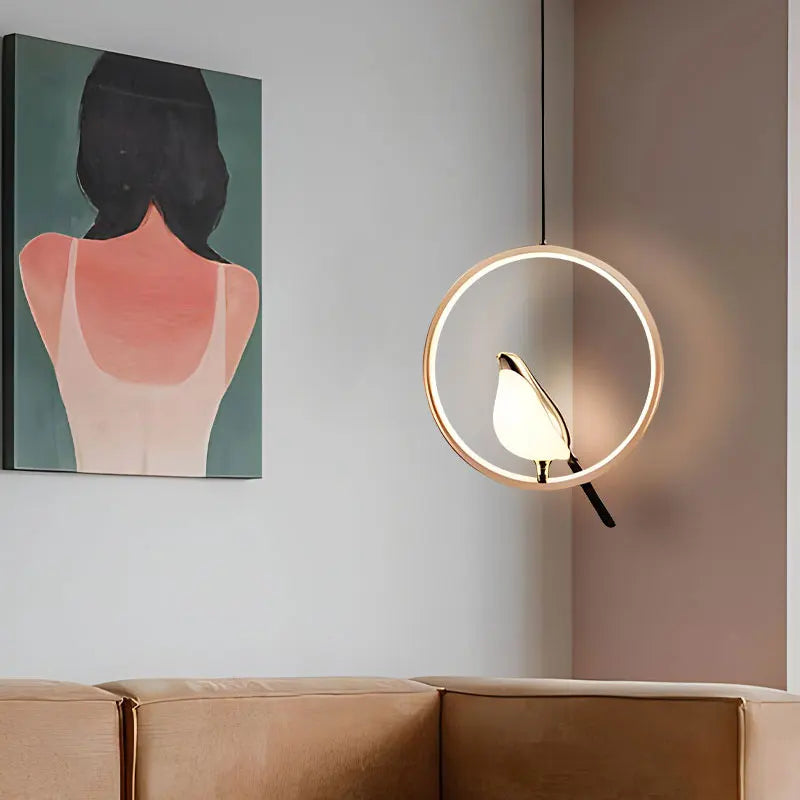 LyraNova Black LED Pendant Light Indoor Ceiling Chandelier - OpalDwell