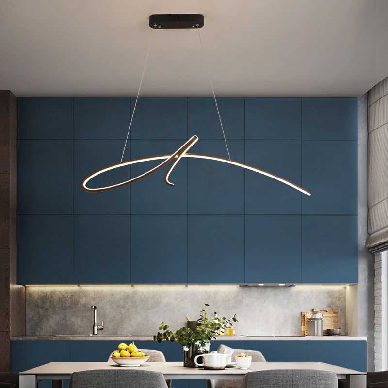 CirroNova | Modern Strip Pendant Light For Living Room - OpalDwell