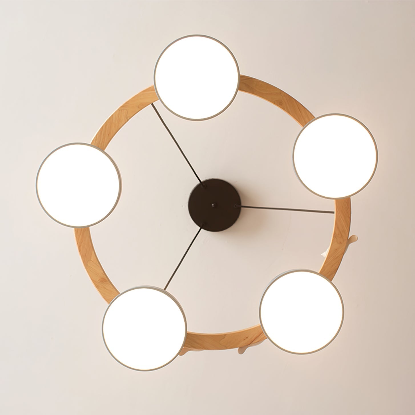 AeroNest Bird Round Chandelier | Multi-Material Fusion - OpalDwell