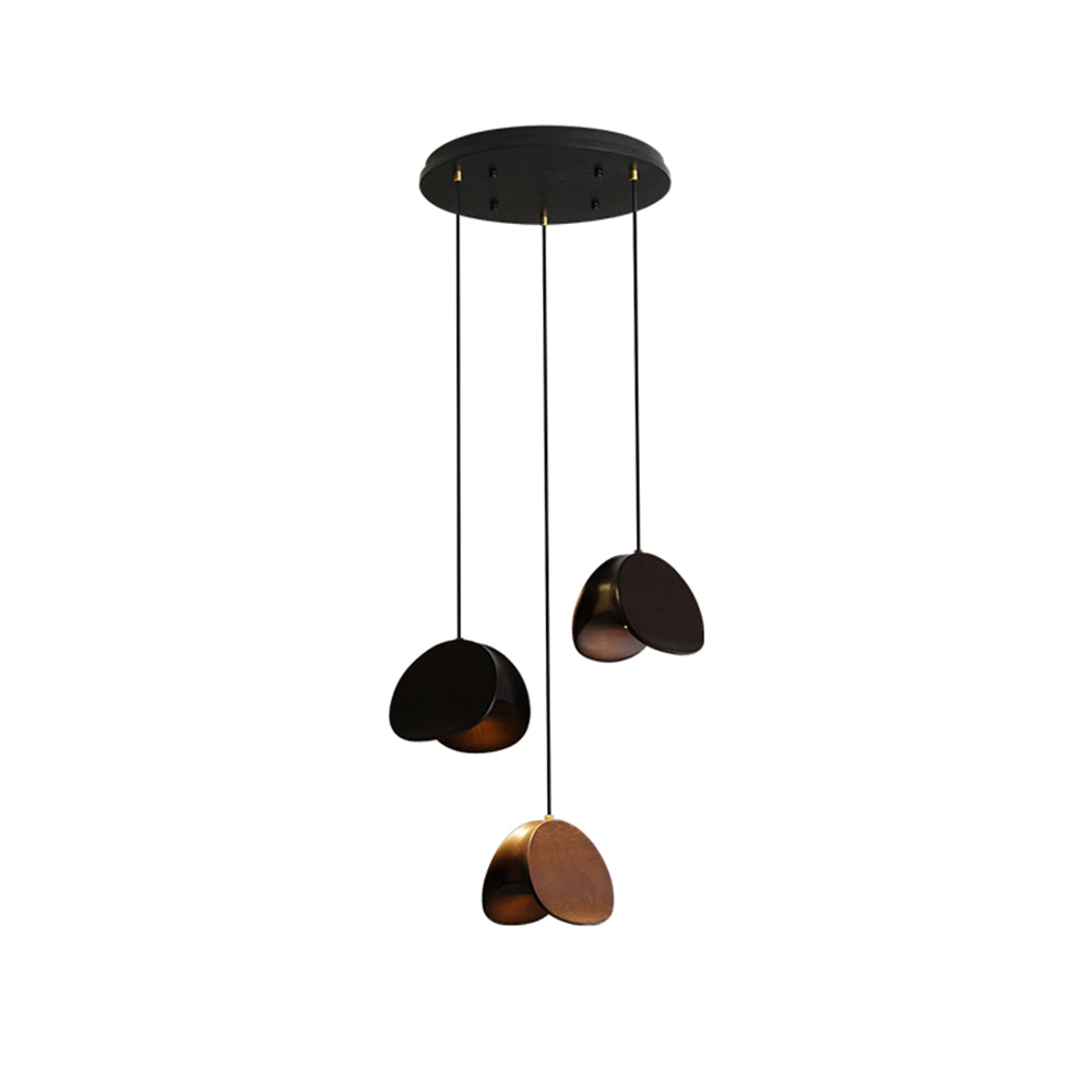 SylvaLeaf Pendant Light Natural Wood Round Leaf Shade - OpalDwell