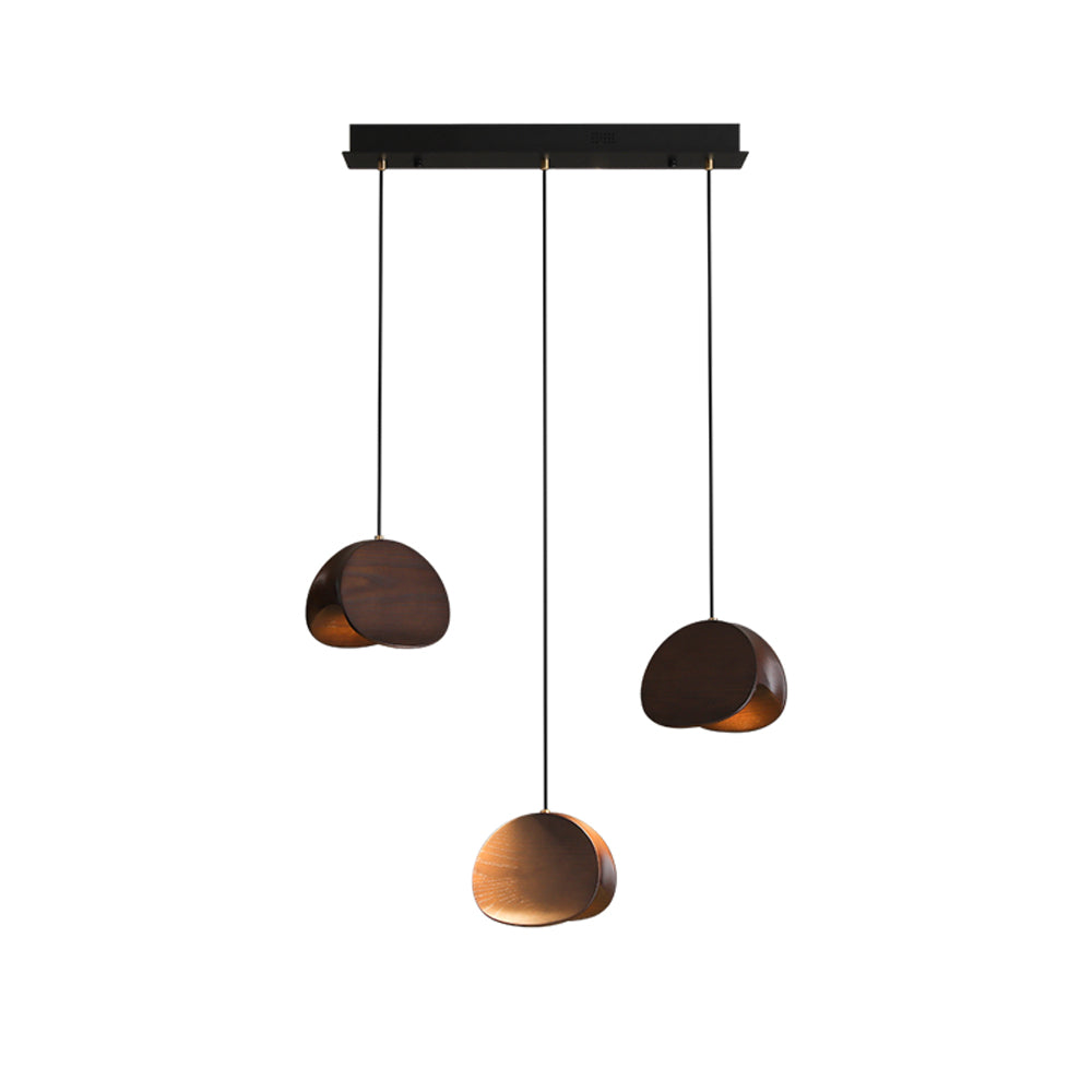 SylvaLeaf Pendant Light Natural Wood Round Leaf Shade - OpalDwell