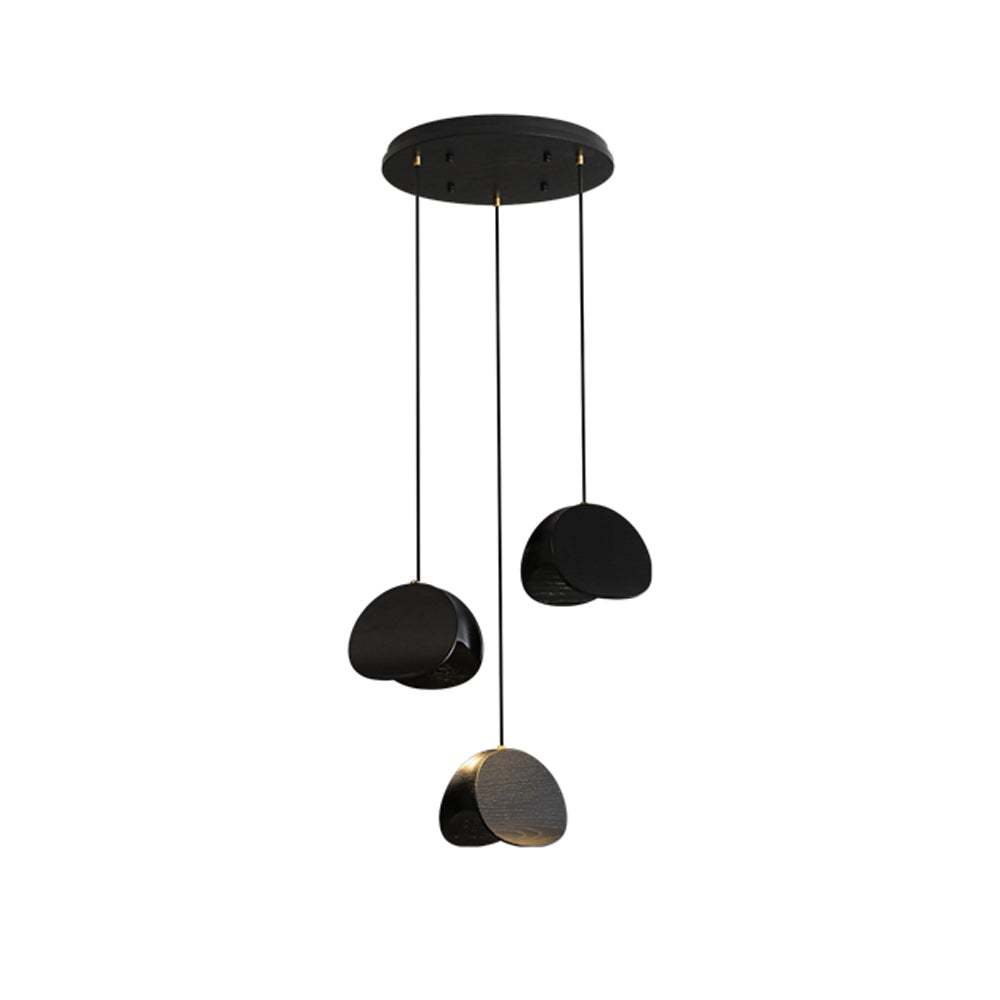 SylvaLeaf Pendant Light Natural Wood Round Leaf Shade - OpalDwell