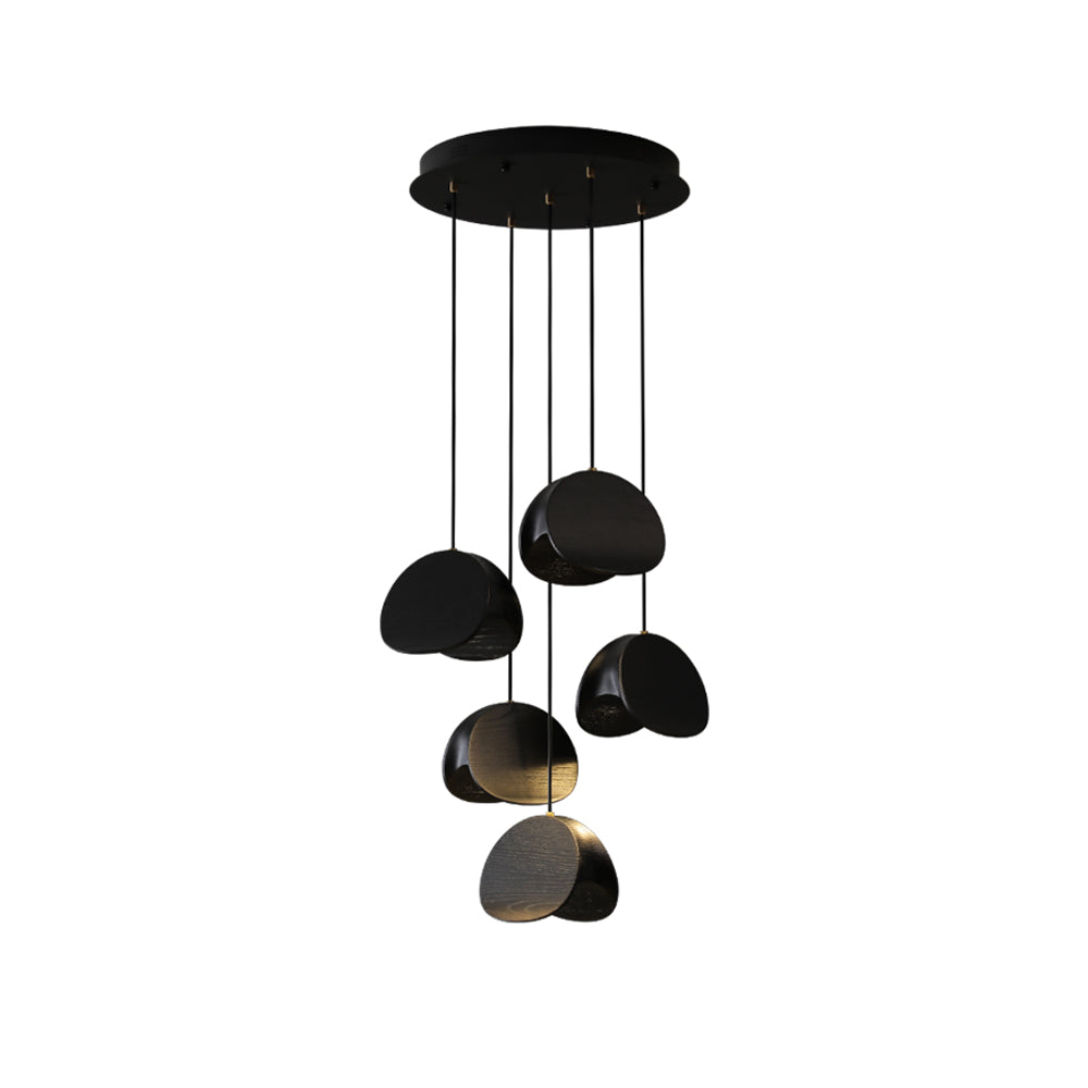 SylvaLeaf Pendant Light Natural Wood Round Leaf Shade - OpalDwell