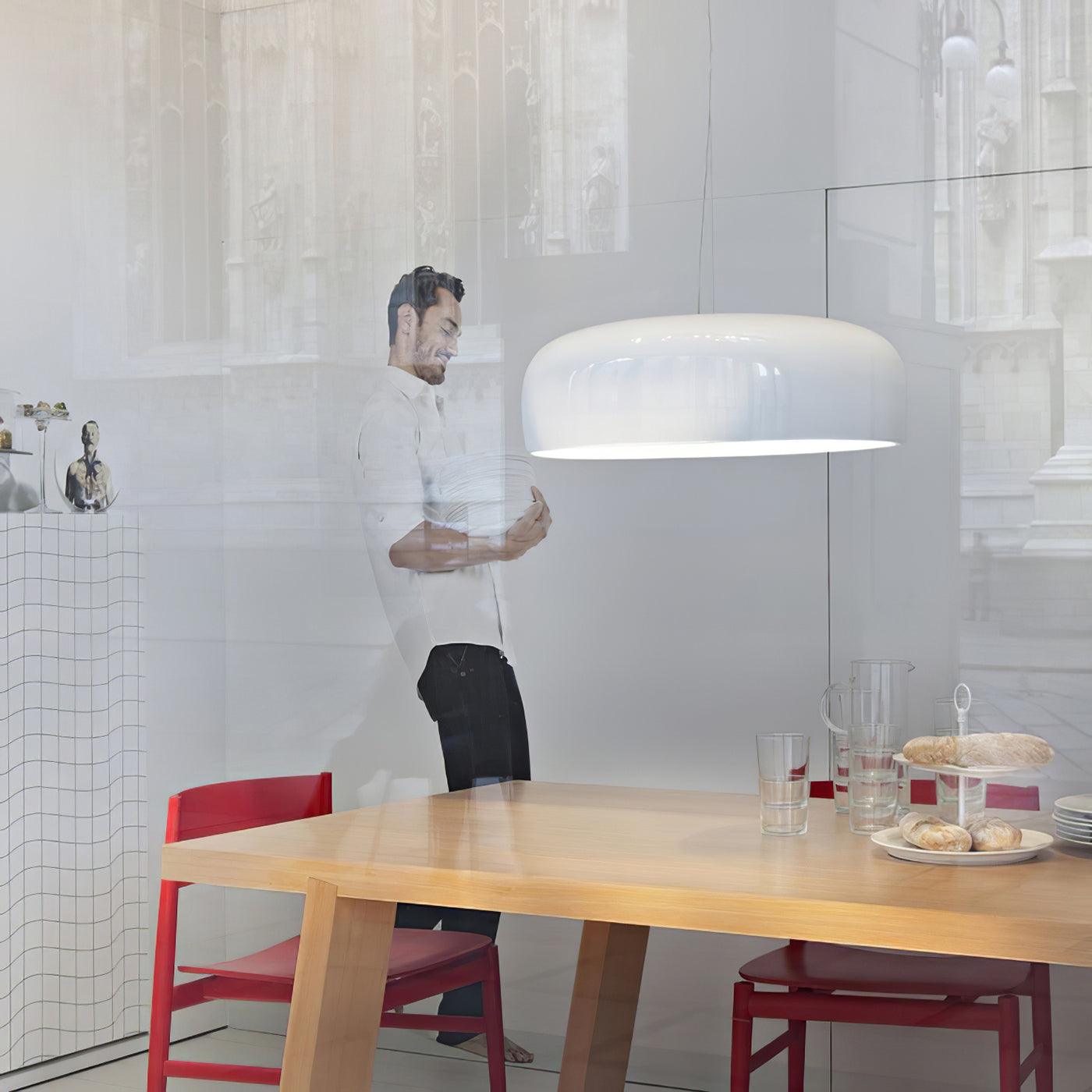AstraLume Ceiling Pendant Light With Sleek Glow Design - OpalDwell