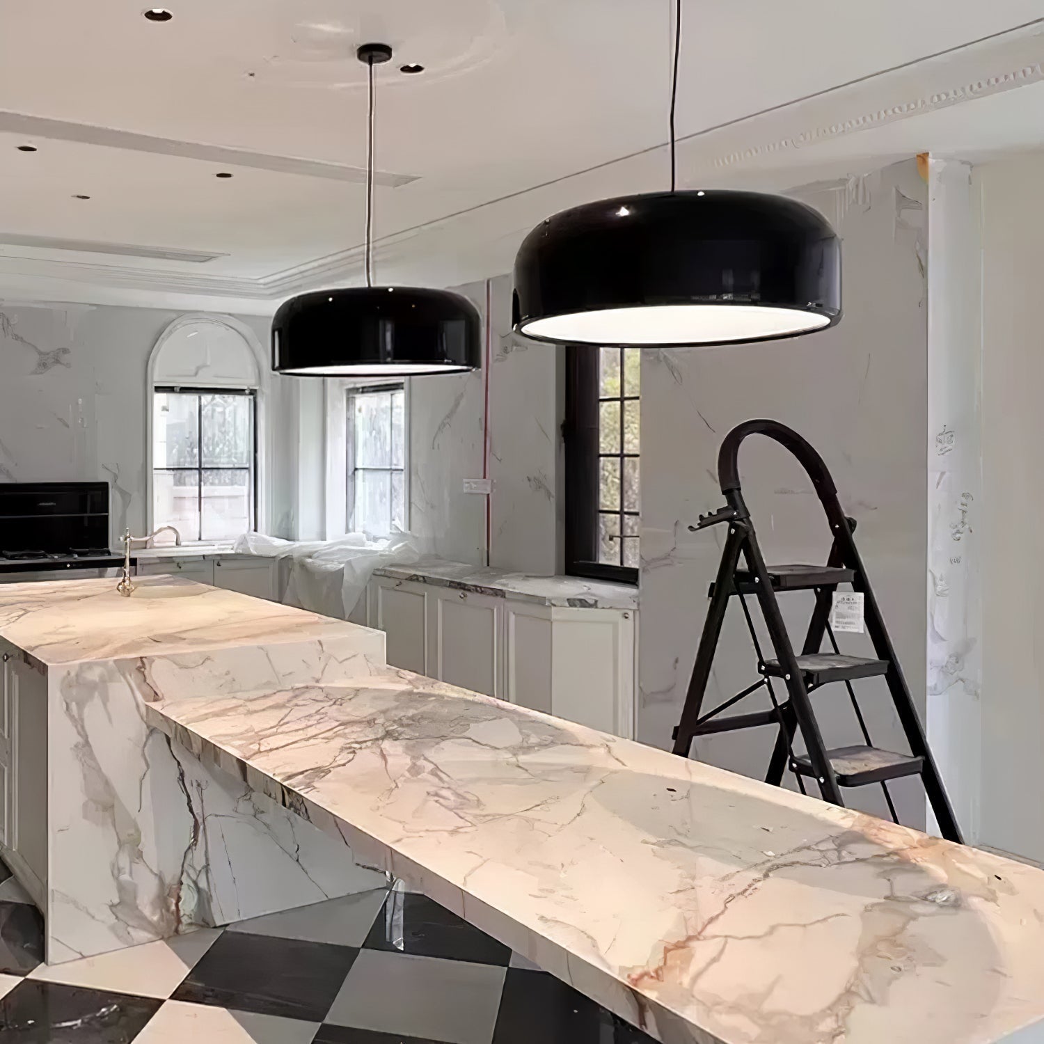 AstraLume Ceiling Pendant Light With Sleek Glow Design - OpalDwell