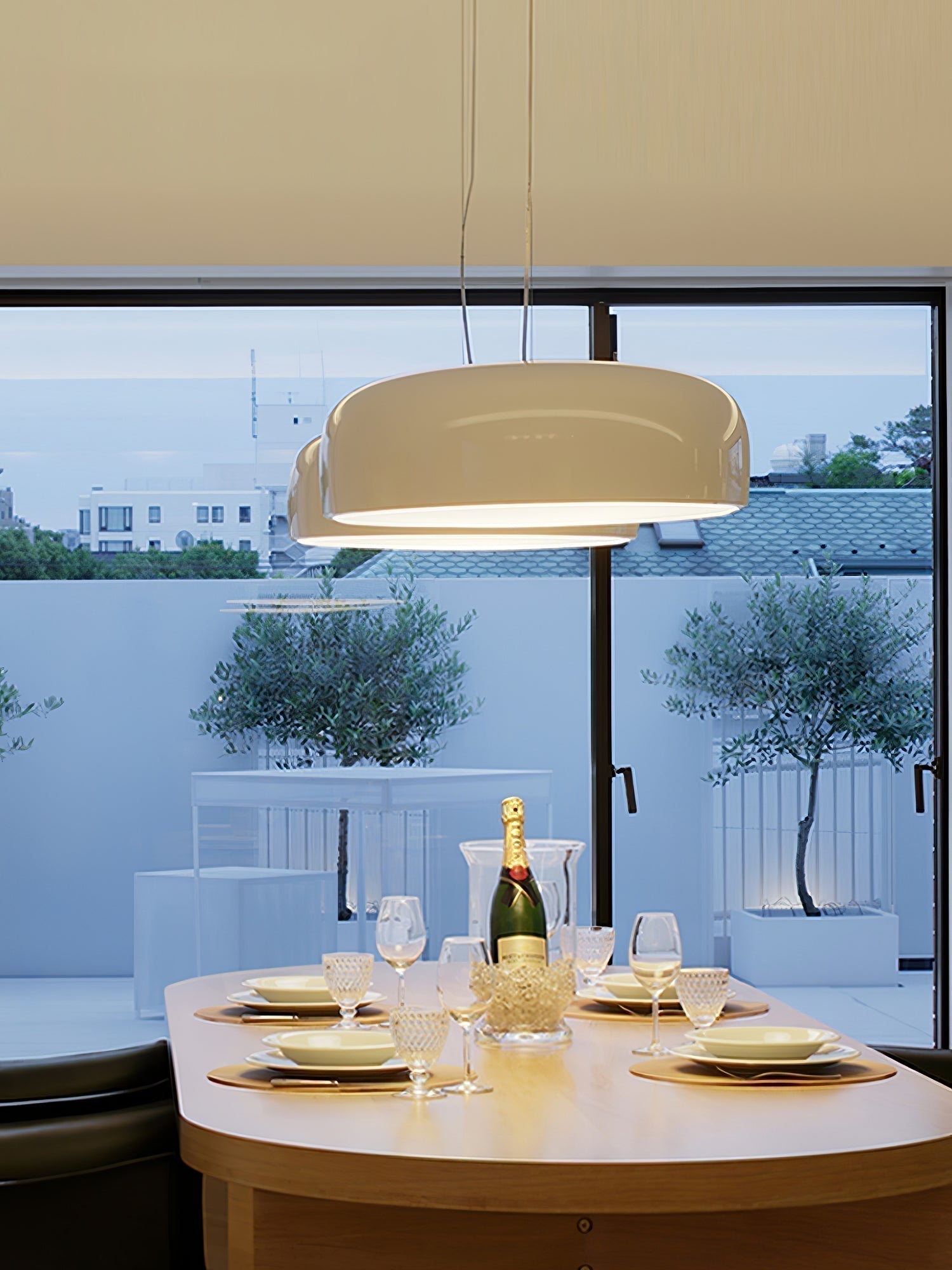 AstraLume Ceiling Pendant Light With Sleek Glow Design - OpalDwell