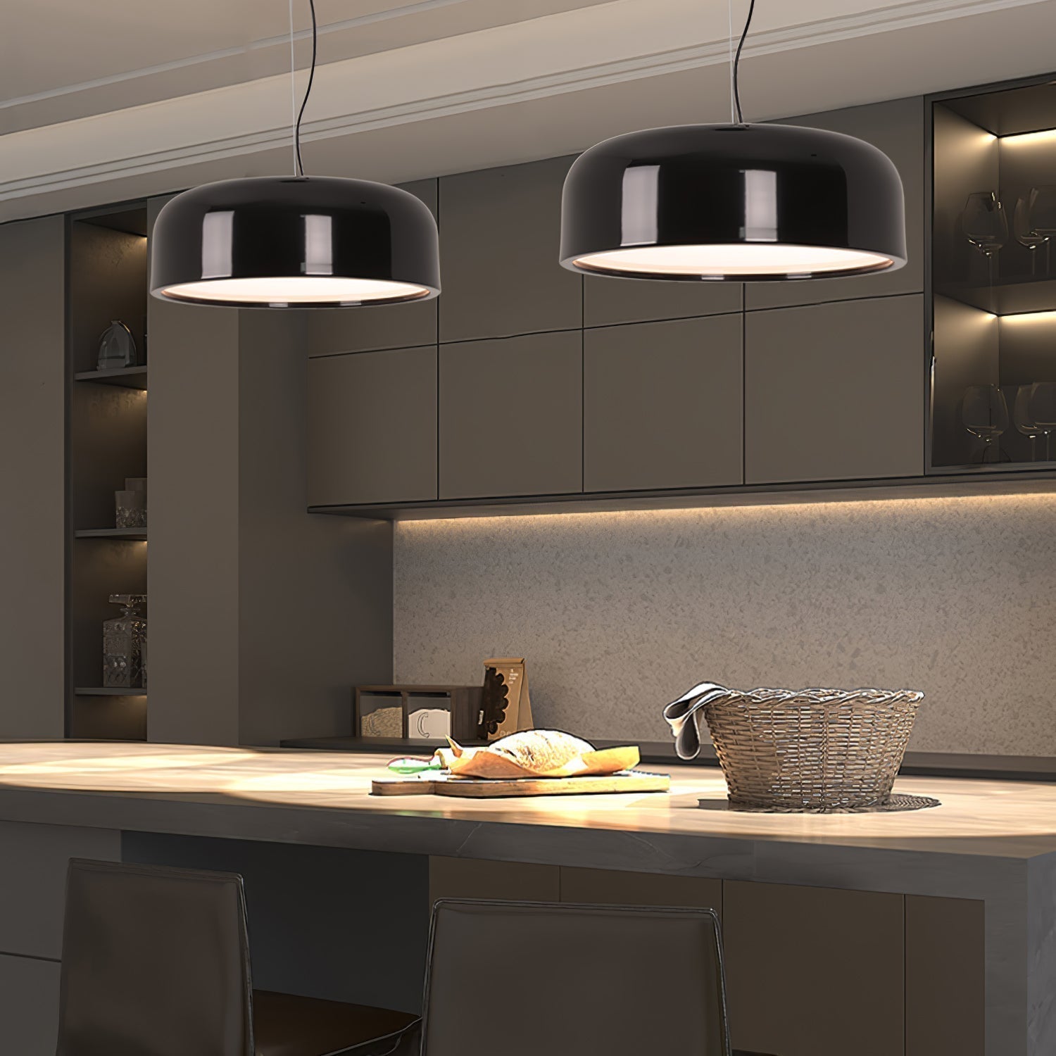 AstraLume Ceiling Pendant Light With Sleek Glow Design - OpalDwell