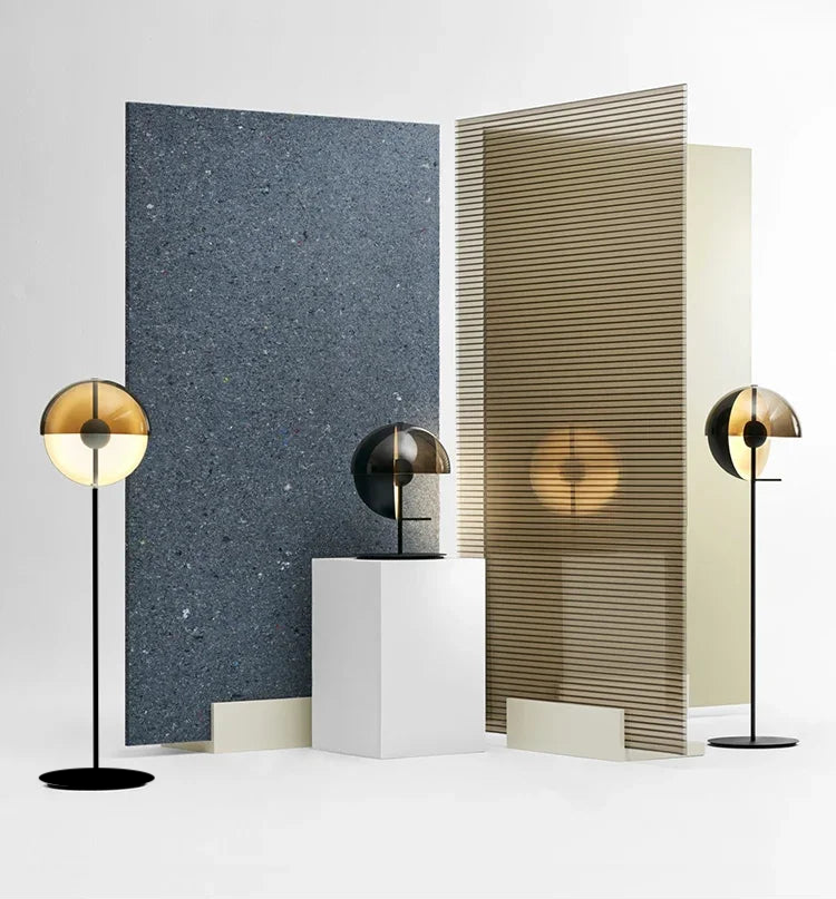 AstraLux Elegant Modern Iron And Glass Standing Floor Lamp OpalDwell