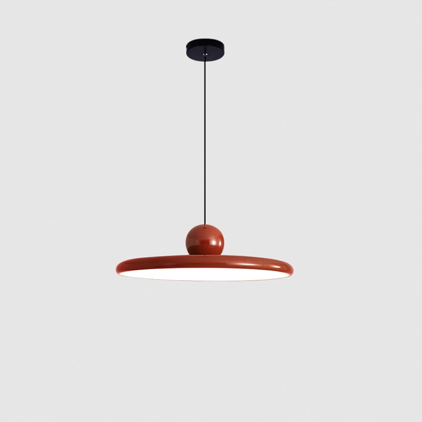 CrimsonLoom Pendant Light Adjustable Red Metal Kitchen Lamp - OpalDwell
