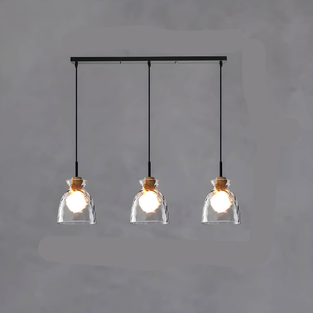 Elora Glass Chandelier | Minimalist Elegant Illumination - OpalDwell