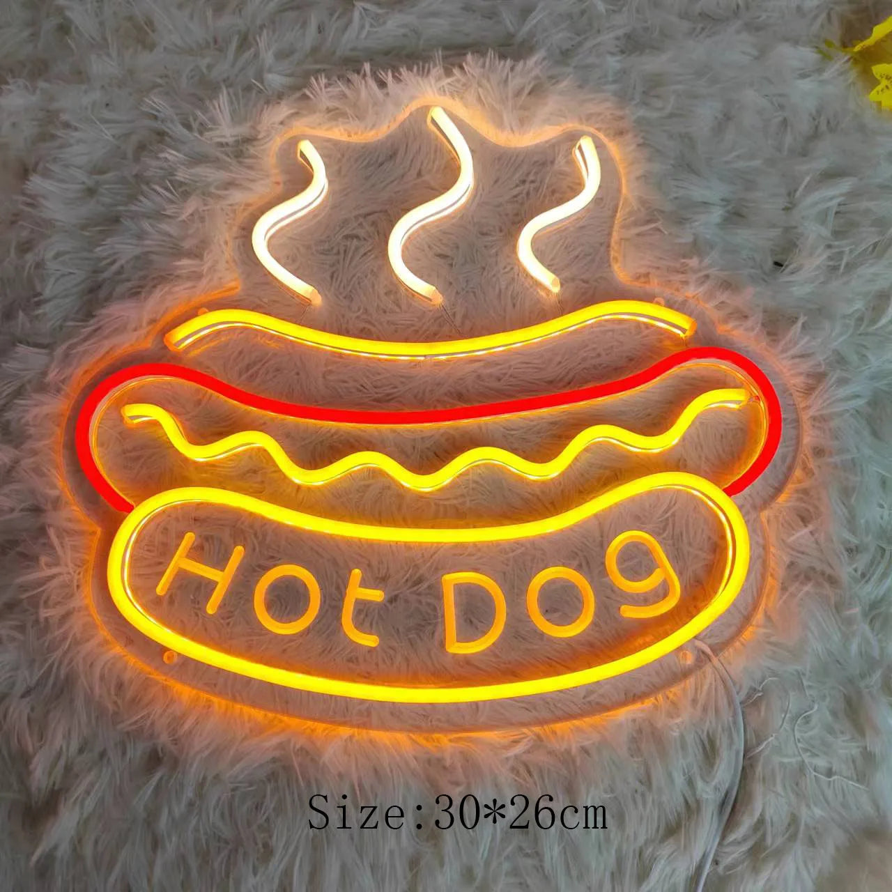NibbleGlow Neon Night Light Colorful Fast Food Sign - OpalDwell