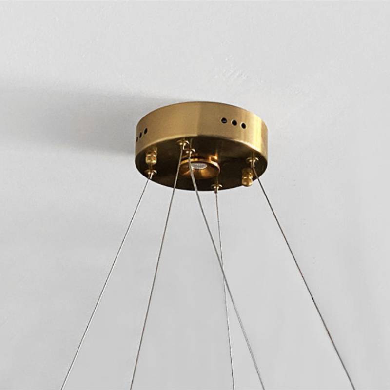 Contemporary Spiral Acrylic Chandelier With Luxury LED Ring Light OpalDwell