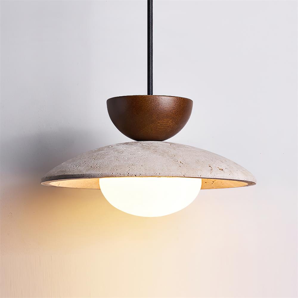 Aurea Travertine Pendant Lights for Dining and Hallways - OpalDwell