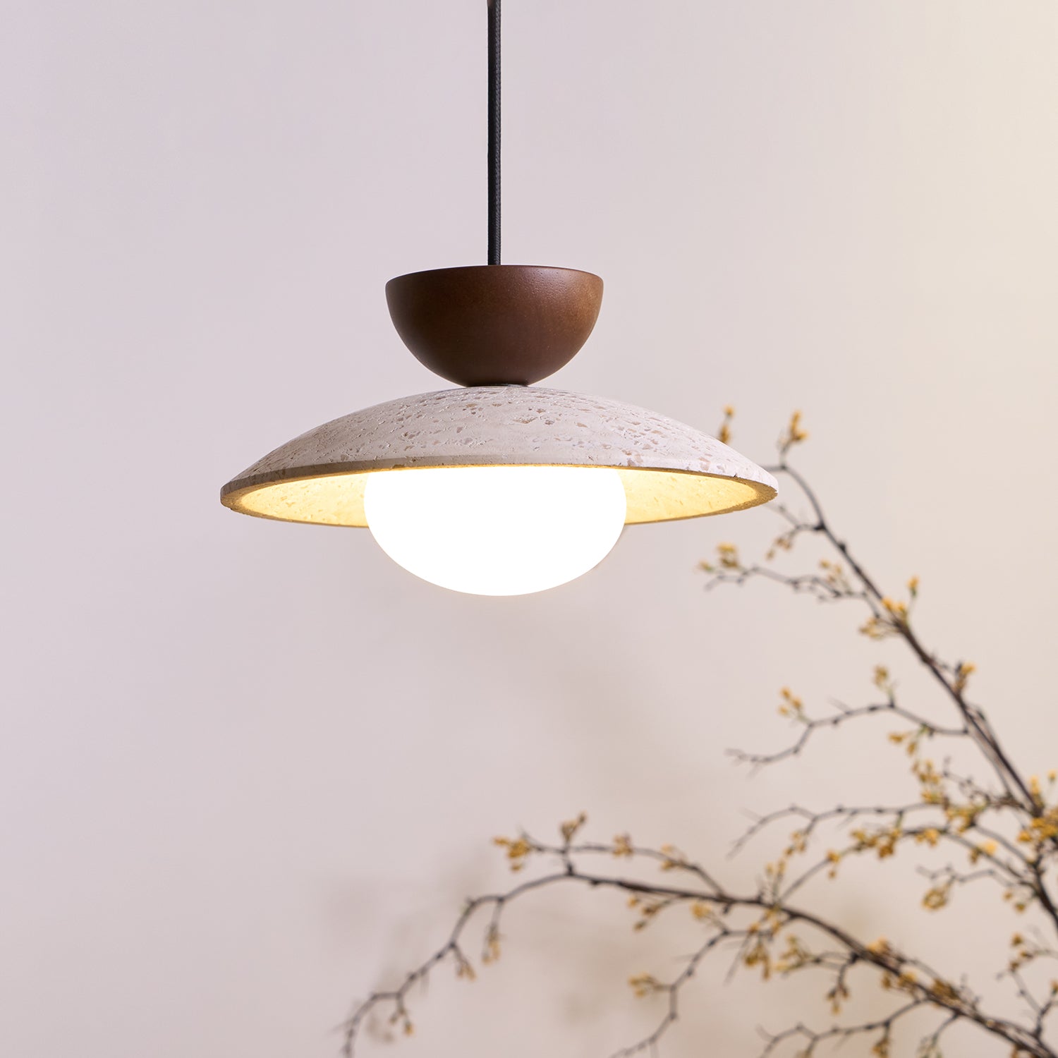 Aurea Travertine Pendant Lights for Dining and Hallways - OpalDwell