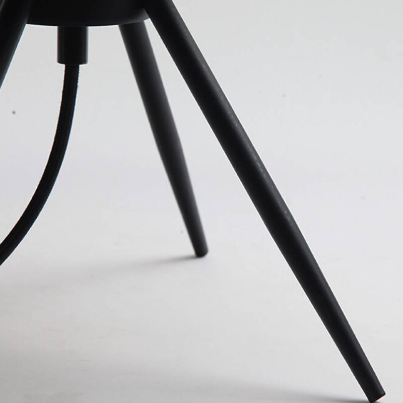 Lyra Smoked Glass Table Lamp With Modern Tripod Design - OpalDwell