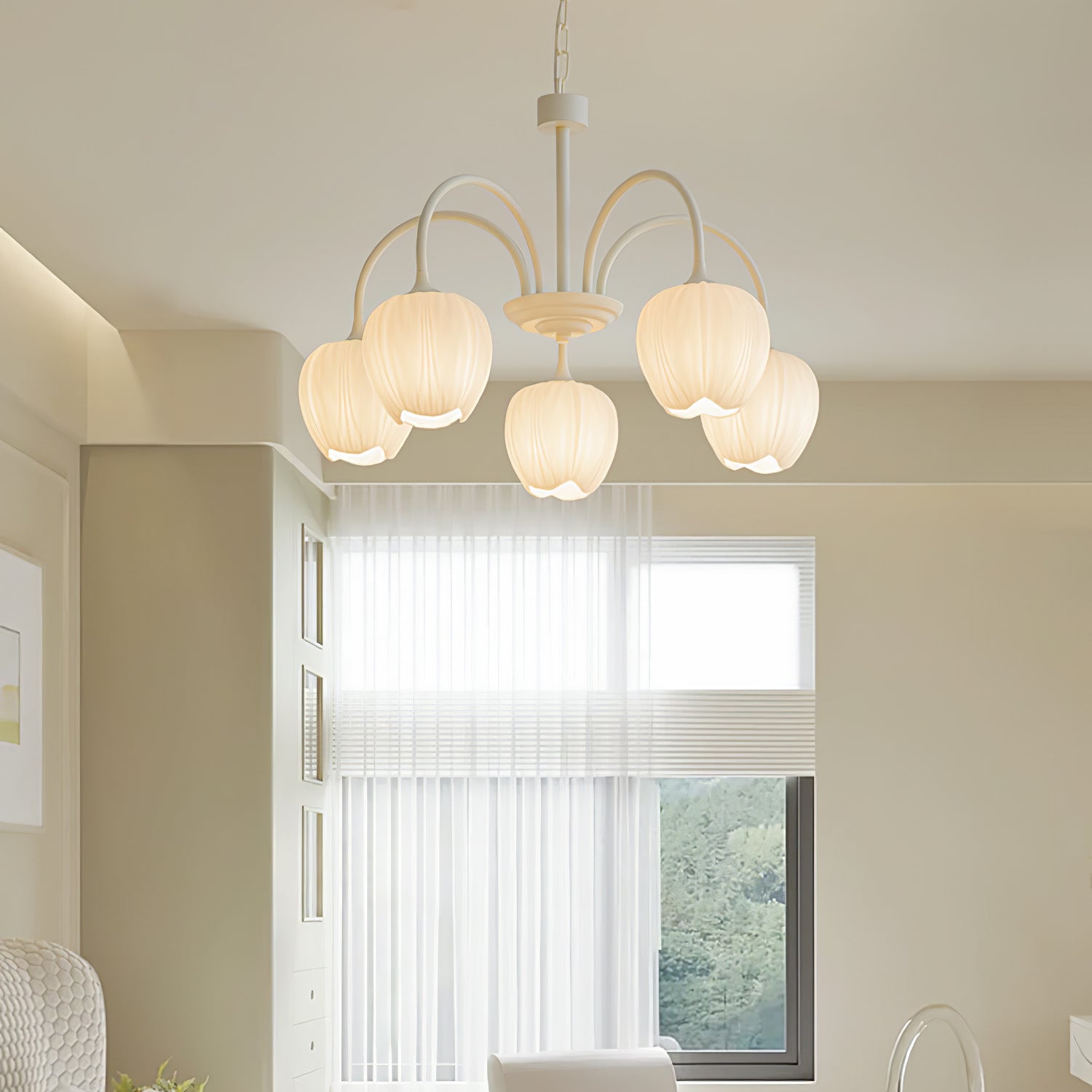 Aurelia Elegant Matcha Chandelier for Living and Dining - OpalDwell