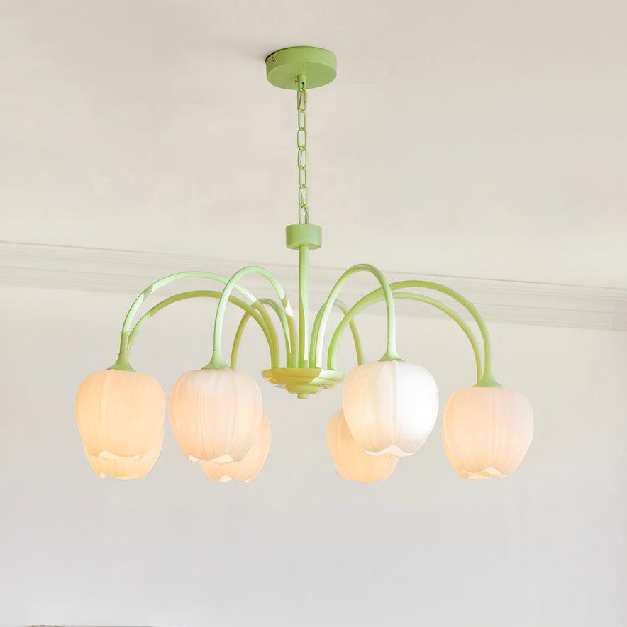 Aurelia Elegant Matcha Chandelier for Living and Dining - OpalDwell