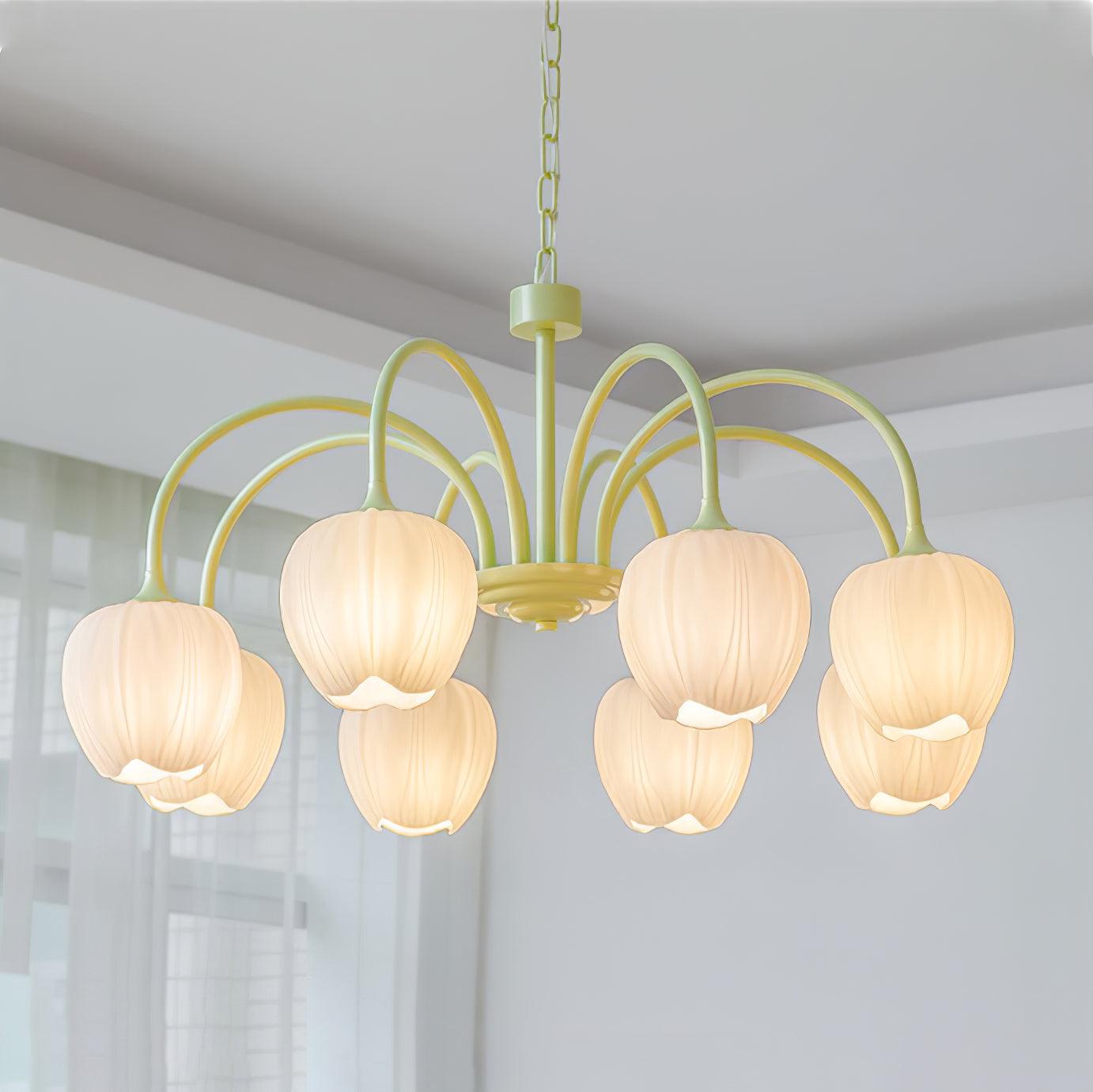 Aurelia Elegant Matcha Chandelier for Living and Dining - OpalDwell