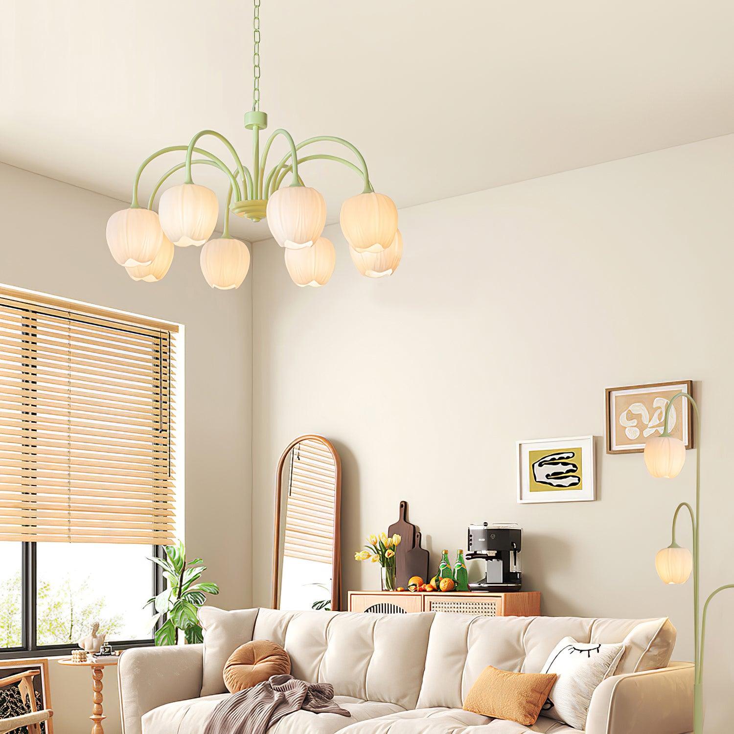 Aurelia Elegant Matcha Chandelier for Living and Dining - OpalDwell