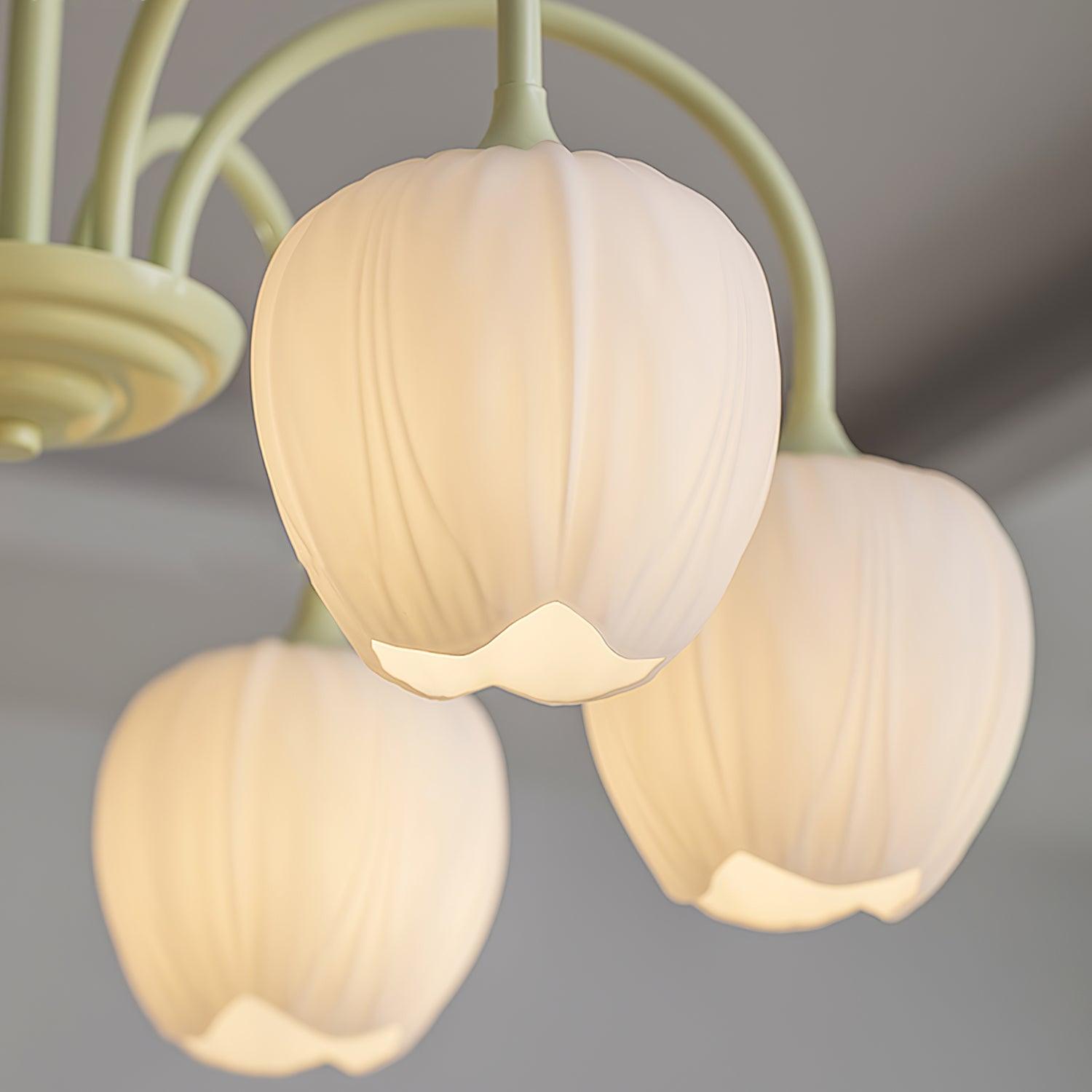 Aurelia Elegant Matcha Chandelier for Living and Dining - OpalDwell