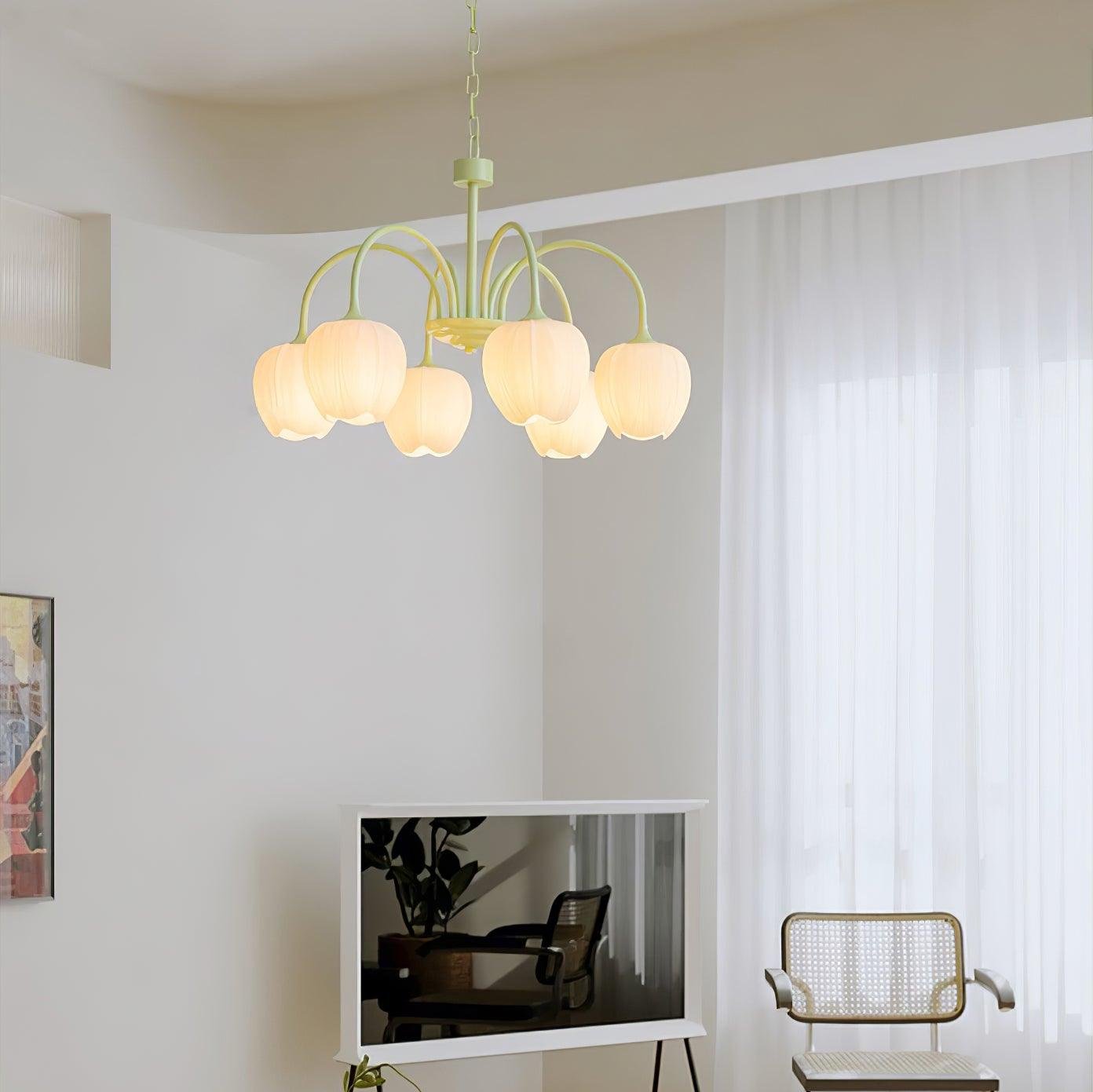 Aurelia Elegant Matcha Chandelier for Living and Dining - OpalDwell