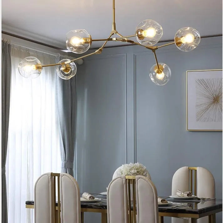 LustraNova Glass Bubble Pendant Light With Branching Arms Ambient Lighting - OpalDwell