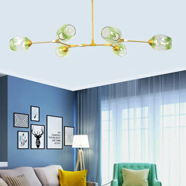 LustraNova Glass Bubble Pendant Light With Branching Arms Ambient Lighting - OpalDwell
