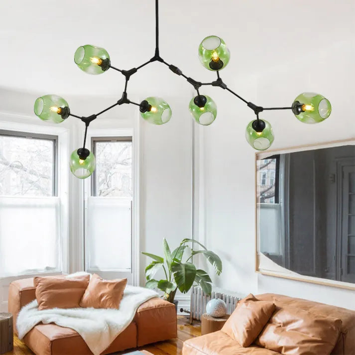 LustraNova Glass Bubble Pendant Light With Branching Arms Ambient Lighting - OpalDwell
