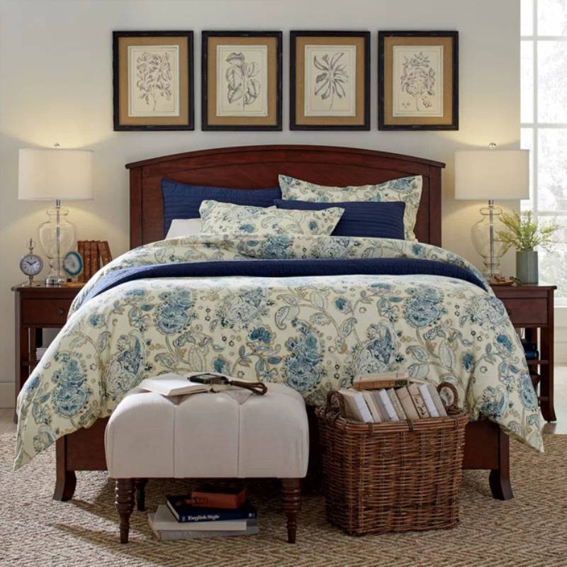 Glass Table Lamp With Fabric Shade For Modern Bedroom Lighting - OpalDwell