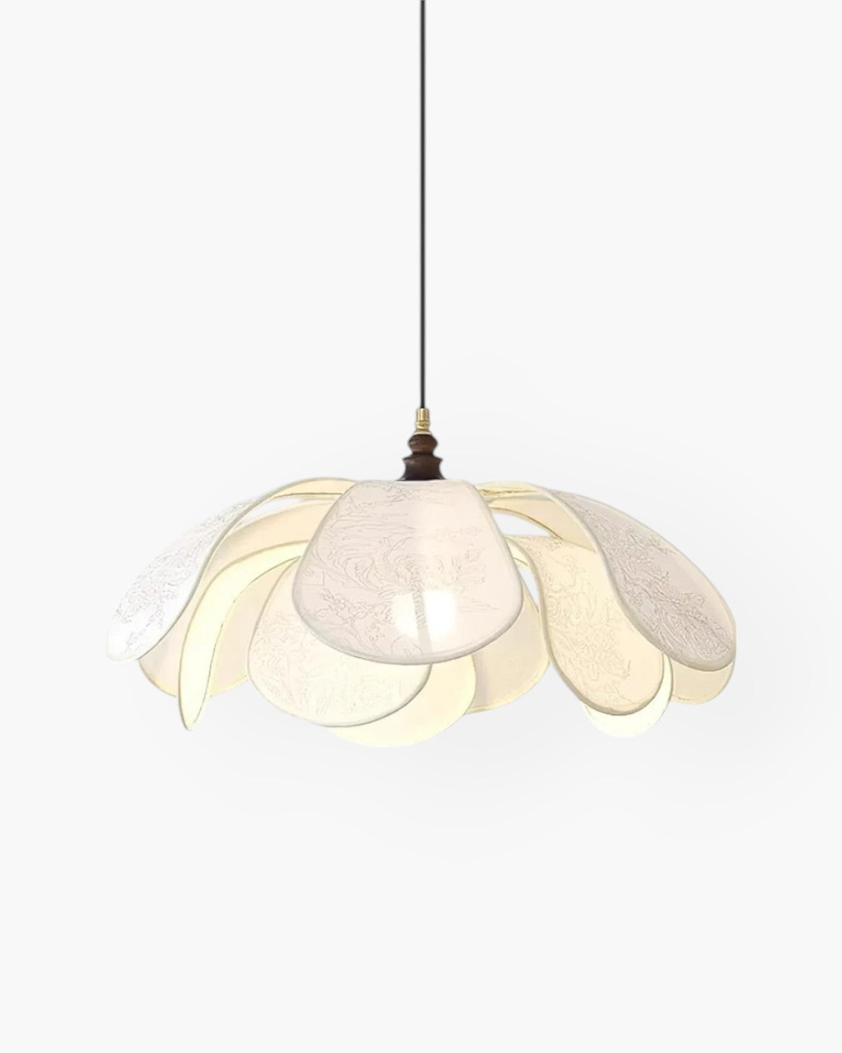 Aurelia Petal Layer Pendant Light With Soft Glow For Bedroom - OpalDwell
