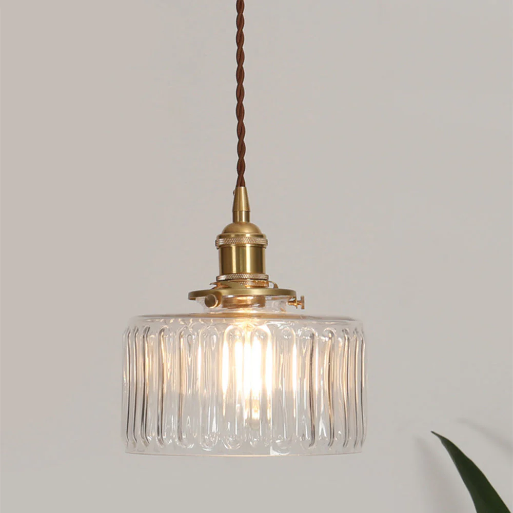 aeris adjustable glass pendant light